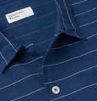 Universal Works - Striped Cotton-Blend Shirt - Blue