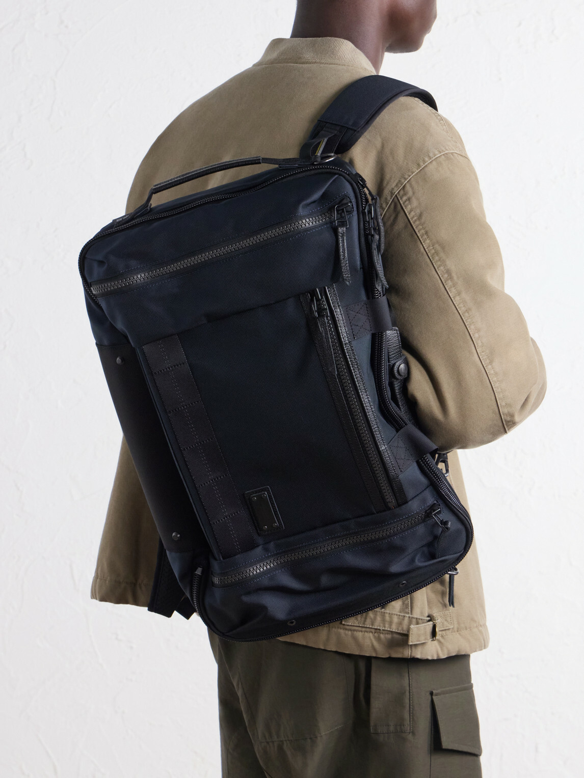 Master-Piece - Rise Leather and Canvas-Trimmed CORDURA® MasterTeX Backpack