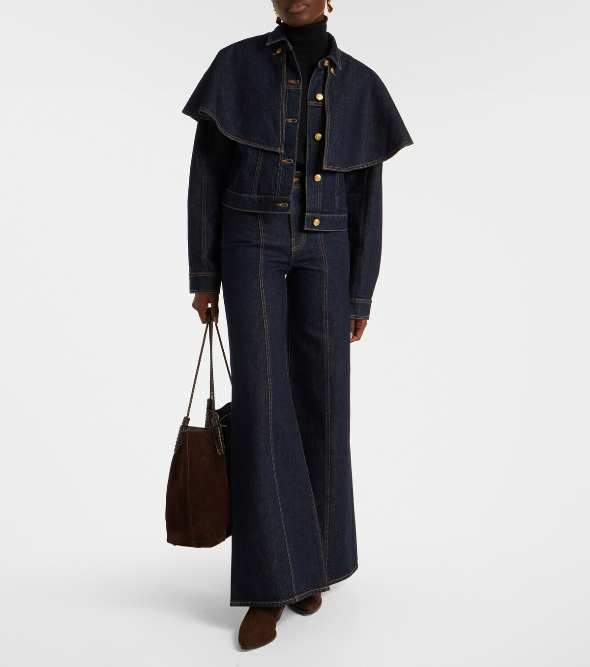 Ulla Johnson Agata caped denim jacket