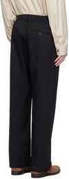 LEMAIRE Black Easy Pleated Trousers