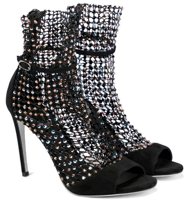 Photo: Rene Caovilla Galaxia embellished suede sandals