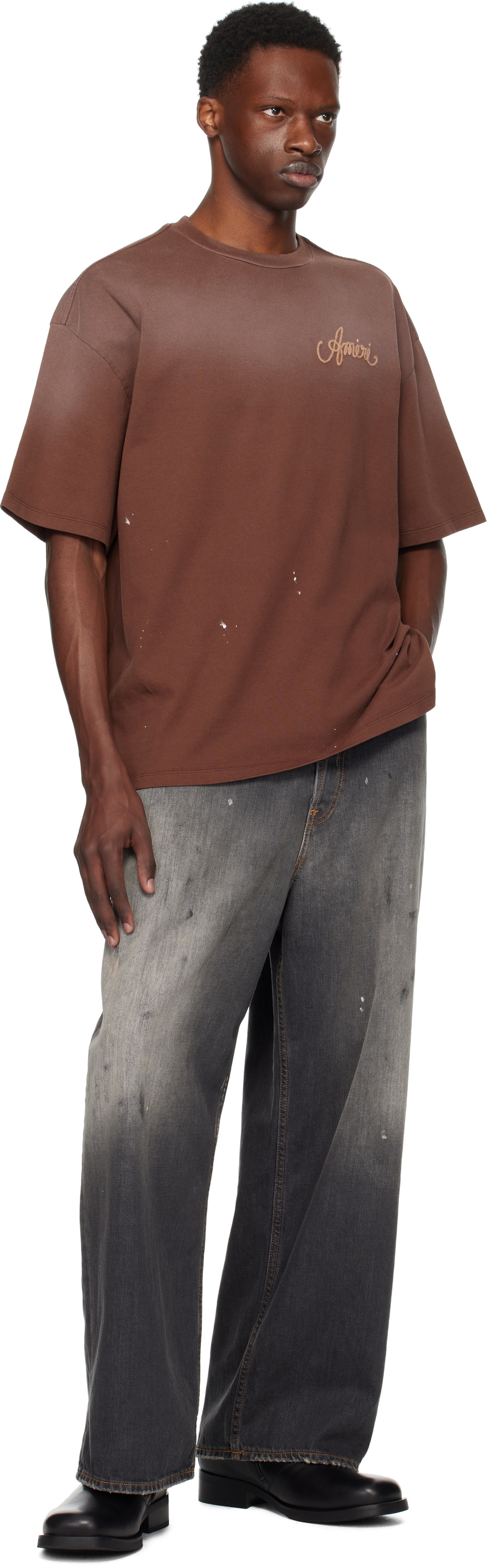 AMIRI Brown 'AMIRI Design Studio' T-shirt Amiri