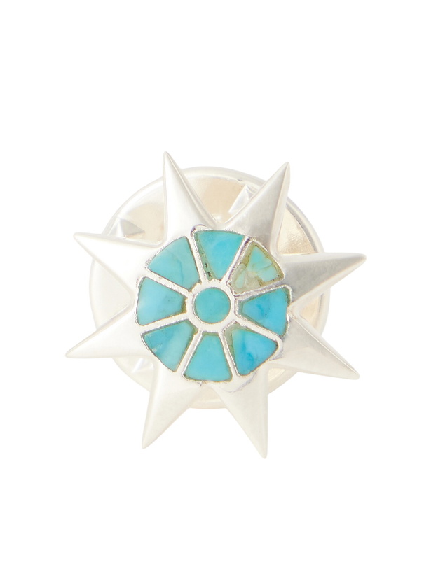 Photo: Peyote Bird - Starburst Silver Turquoise Pin