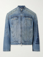 Balenciaga - Denim Motorcycle Jacket - Blue