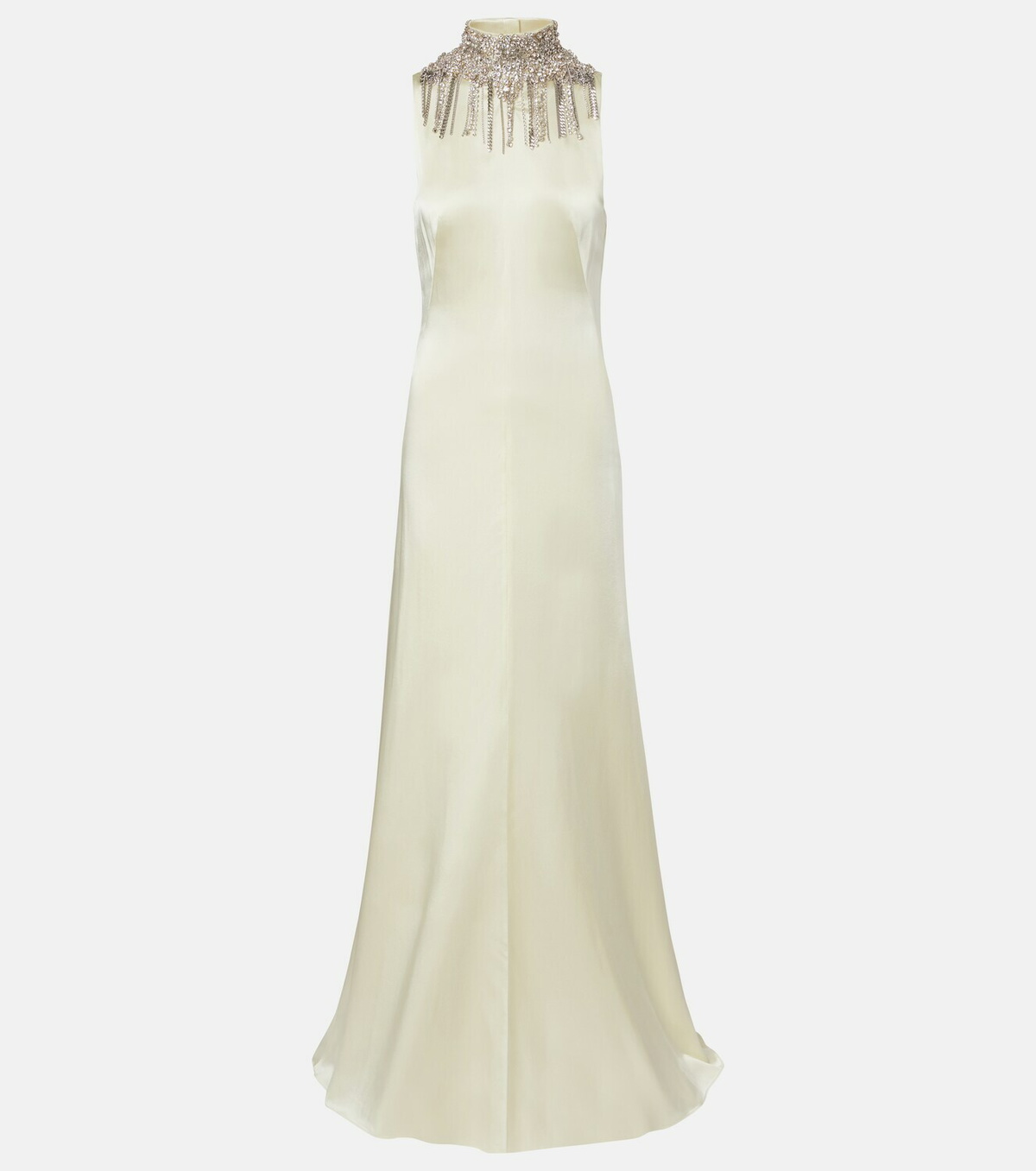 McQueen Embellished satin gown