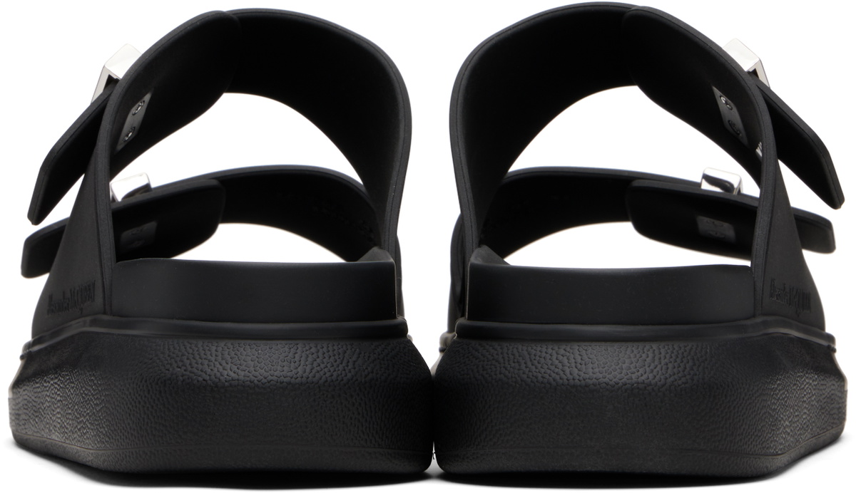 McQueen Black Hybrid Slides