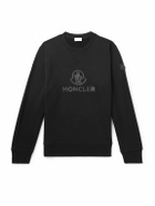 Moncler - Logo-Appliquéd Cotton and Cashmere-Blend Jersey Sweatshirt - Black