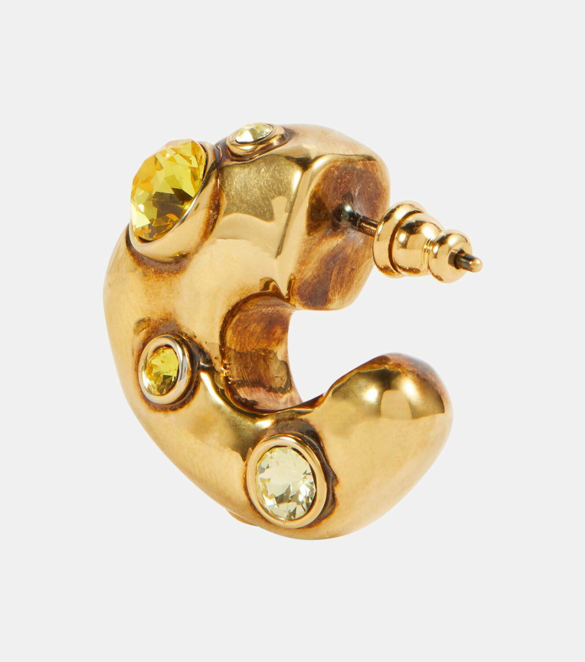 Dries Van Noten Embellished hoop earrings