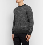 Mr P. - Checked Knitted Sweater - Gray