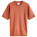 Norse Projects Men's Rhys Knitted T-Shirt in Red Clay