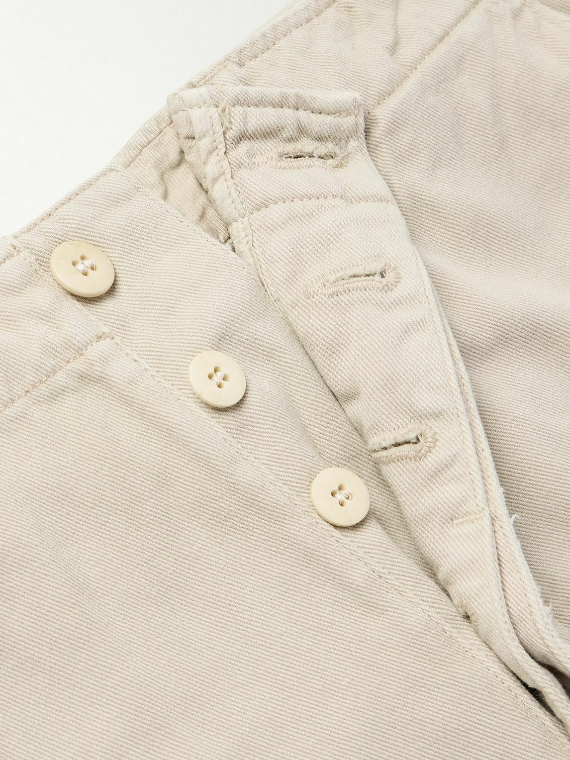 Visvim - Crash Straight-Leg Distressed Cotton-Twill Chinos - Neutrals