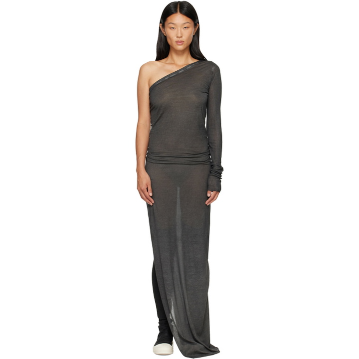 Photo: Rick Owens DRKSHDW Gray Tower Ziggy Maxi Dress