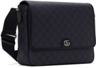 Gucci Navy Medium Ophidia GG Messenger Bag