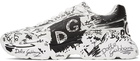 Dolce & Gabbana White Daymaster Graffiti Sneakers