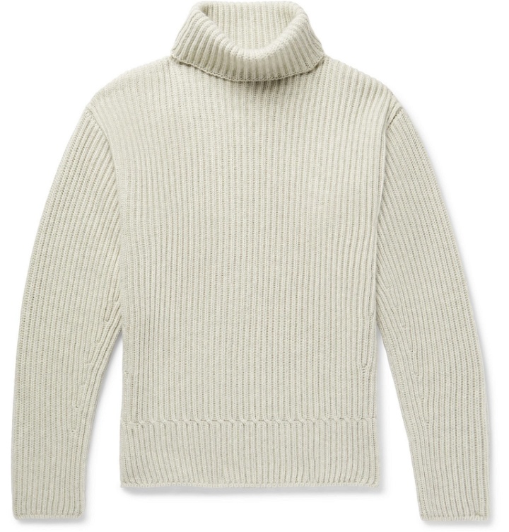 Photo: TOM FORD - Ribbed Cashmere Rollneck Sweater - Gray