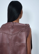Issey Miyake Satin Denim Sleeveless Top