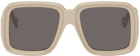 Loewe Beige Thin Dive Sunglasses