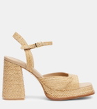 Souliers Martinez Gracia 95 raffia platform sandals