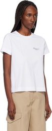Givenchy White Cotton 'GIVENCHY' Stamp Print T-shirt