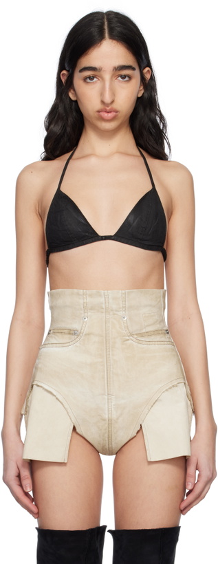 Photo: Rick Owens DRKSHDW Black Hollywood Overdyed Denim Bra