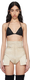 Rick Owens DRKSHDW Black Hollywood Overdyed Denim Bra