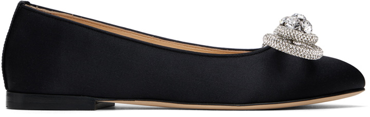 Photo: MACH & MACH Black Double Bow 10 Ballerina Flats