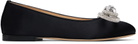 MACH & MACH Black Double Bow 10 Ballerina Flats