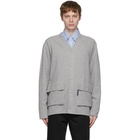 Comme des Garcons Homme Grey Double-Faced Cardigan