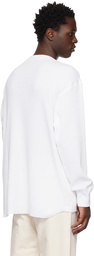 nanamica White Thermal Long Sleeve T-Shirt