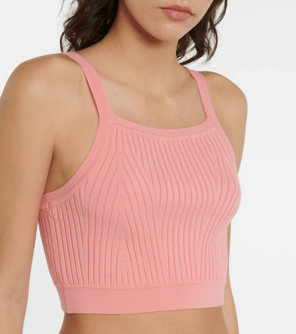 Live The Process - Crop ribbed-knit bralette