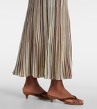 Faithfull Citara striped cotton-blend maxi skirt