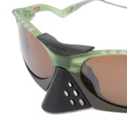 Oakley Plantaris Sunglasses in Matte Trans Fern/Prizm Tungsten 