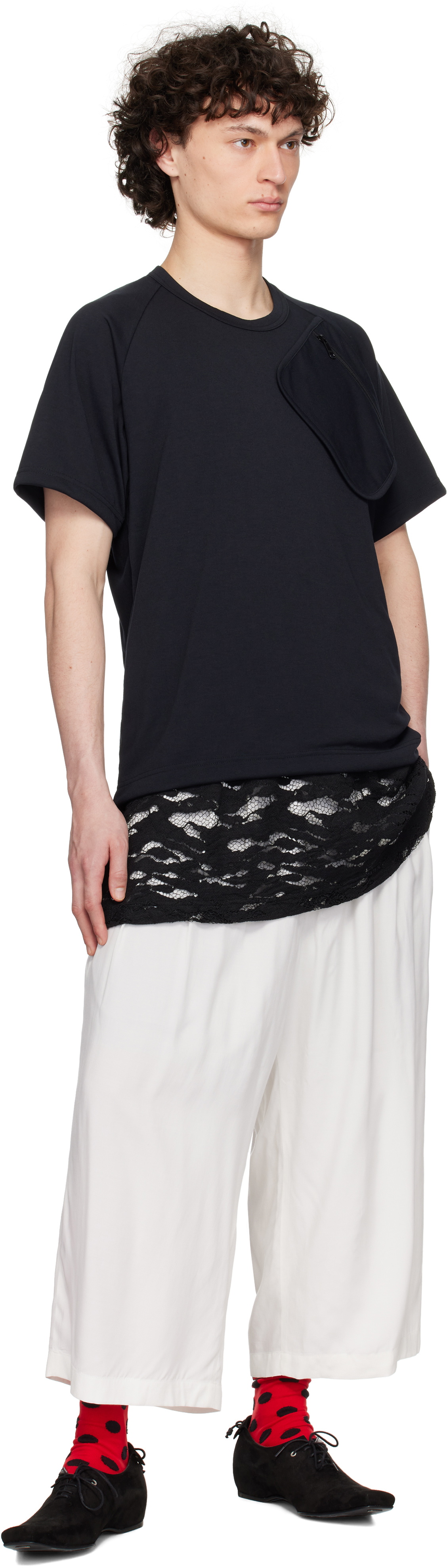 Comme des Garçons Homme Plus Black Polyester Jersey T-shirt