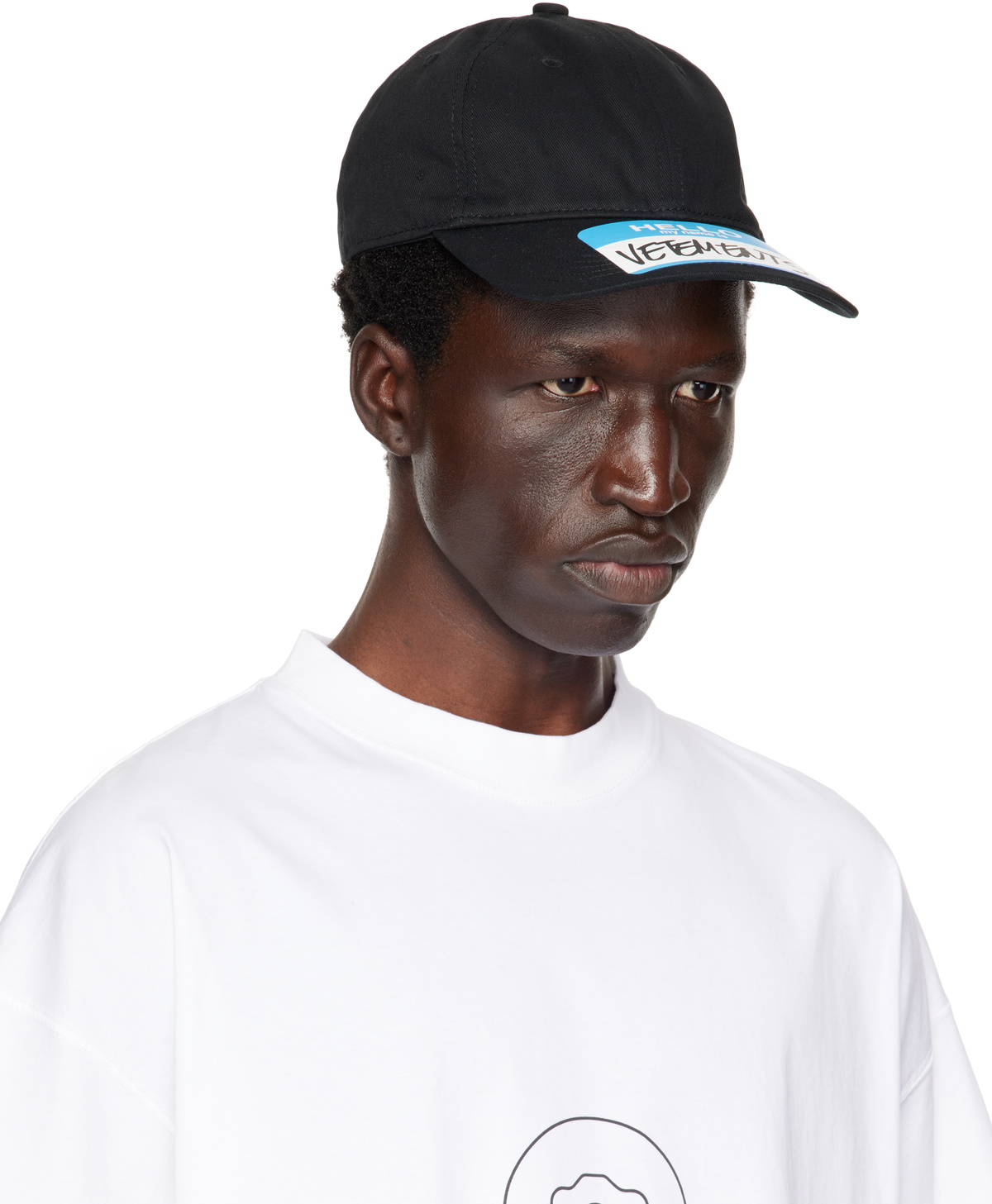 VETEMENTS ブラックMy Name Sticker キャップ VETEMENTS】VETEMENTS ブラック My Name Sticker キャップ (VETEMENTS