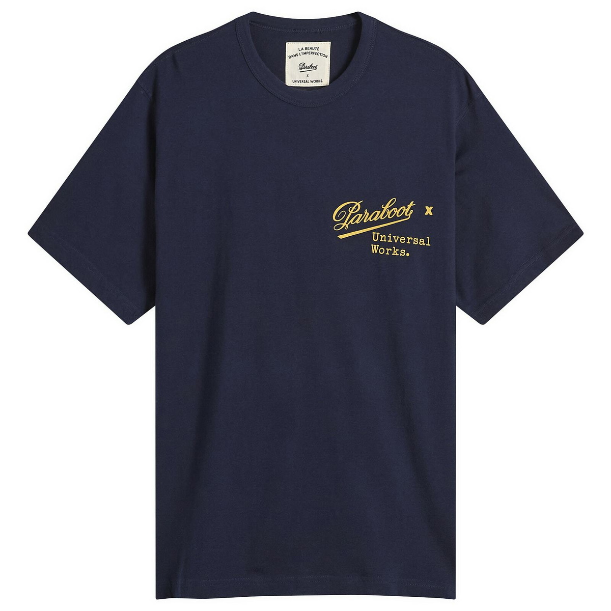Universal Works Men's x Paraboot Jersey Print T-Shirt in Navy
