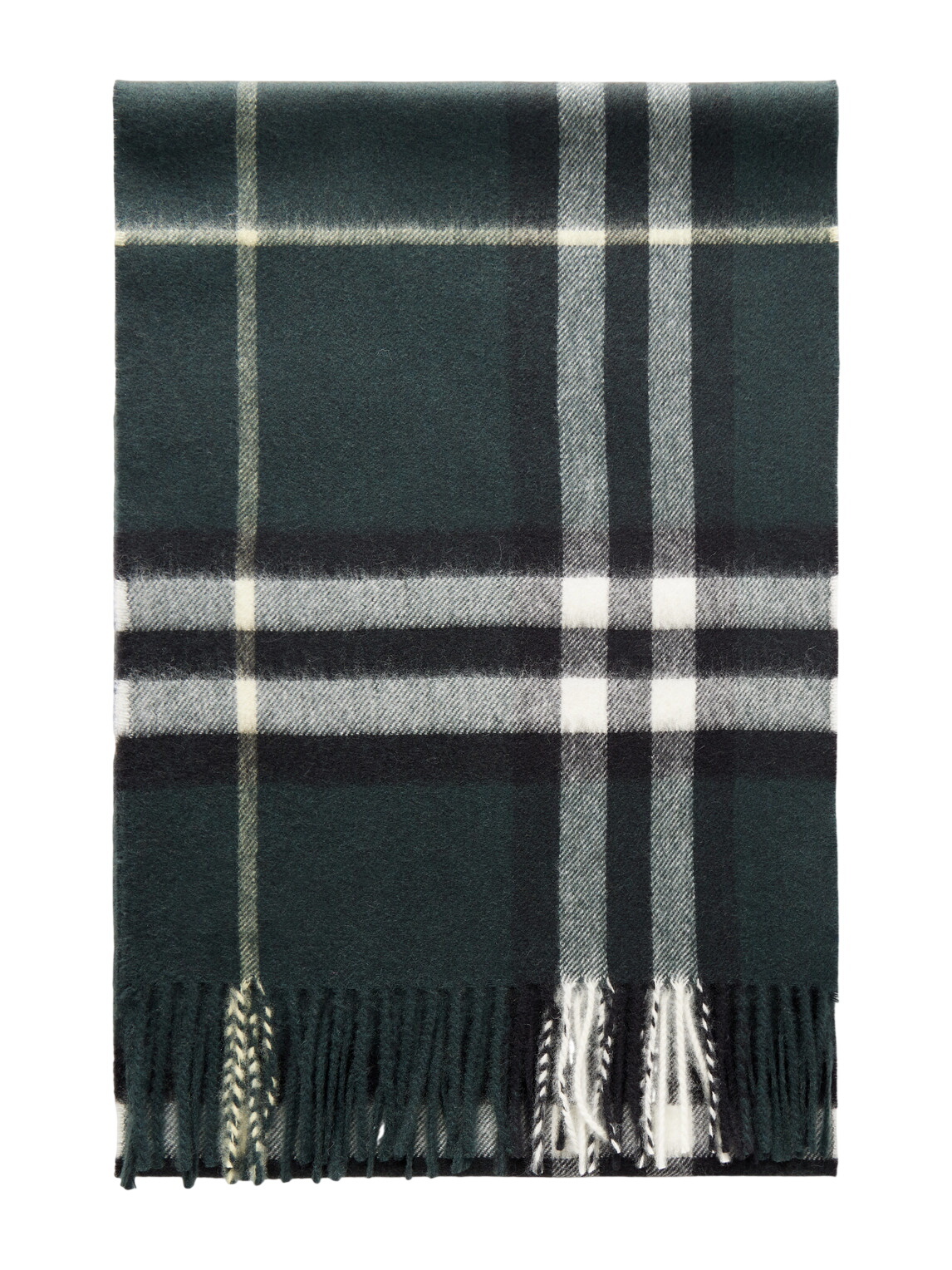 Burberry - Fringed Checked Cashmere Scarf Burberry