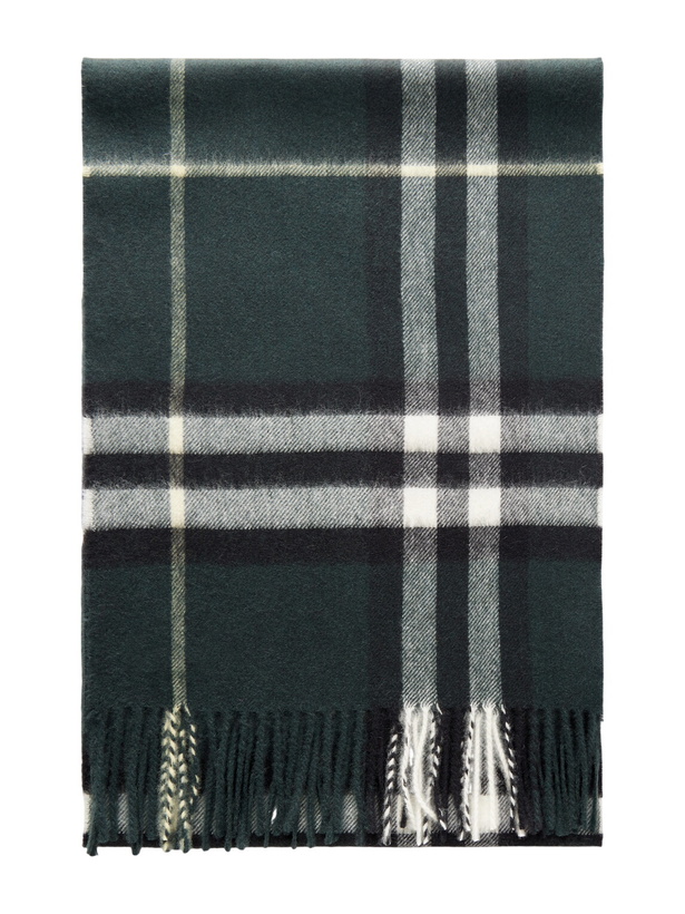 Photo: Burberry - Fringed Checked Cashmere Scarf