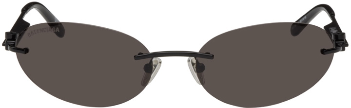 Photo: Balenciaga Black Rimless Sunglasses