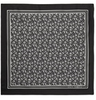 Dolce & Gabbana - Printed Silk-Twill Pocket Square - Black