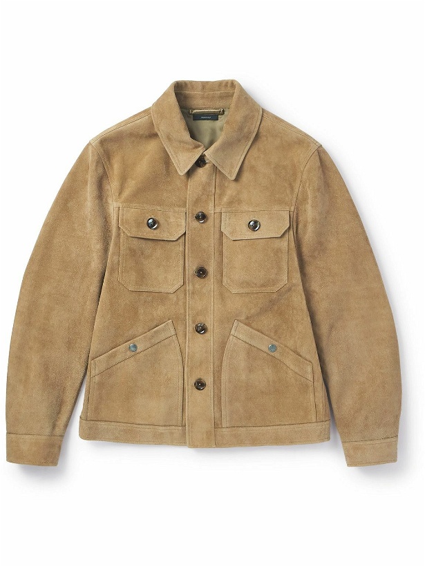 Photo: TOM FORD - Heathered Suede Jacket - Brown