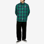 Men's AAPE Now Checked Shirt in Navy (Green)