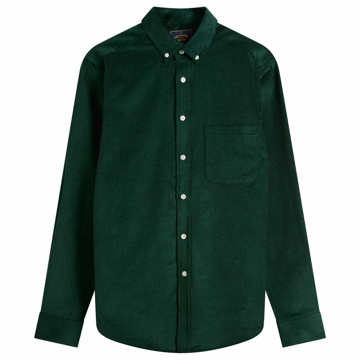 Portuguese Flannel Men's Lobo Button Down Corduroy Shirt in Green