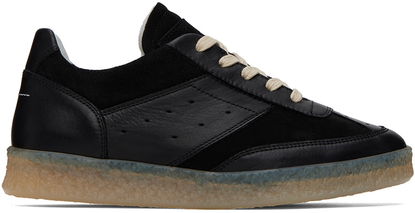 MM6 Maison Margiela Black Court Sneakers MM6 Maison Margiela