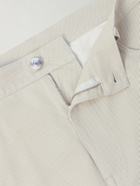 Dunhill - Tapered Cotton-Blend Twill Trousers - Neutrals