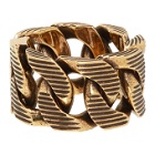 Alexander McQueen Gold Textured Chain Ring