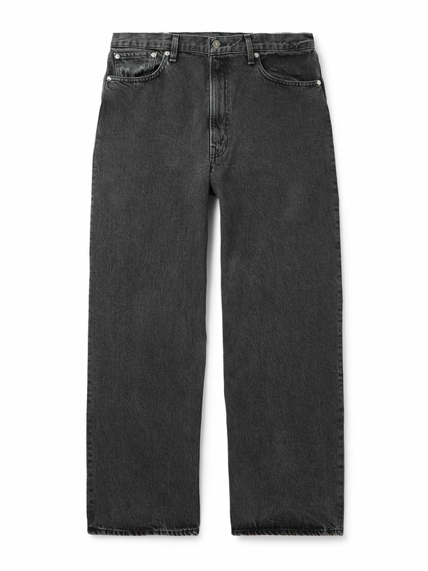 Photo: OrSlow - Super Dad's Wide-Leg Jeans - Gray
