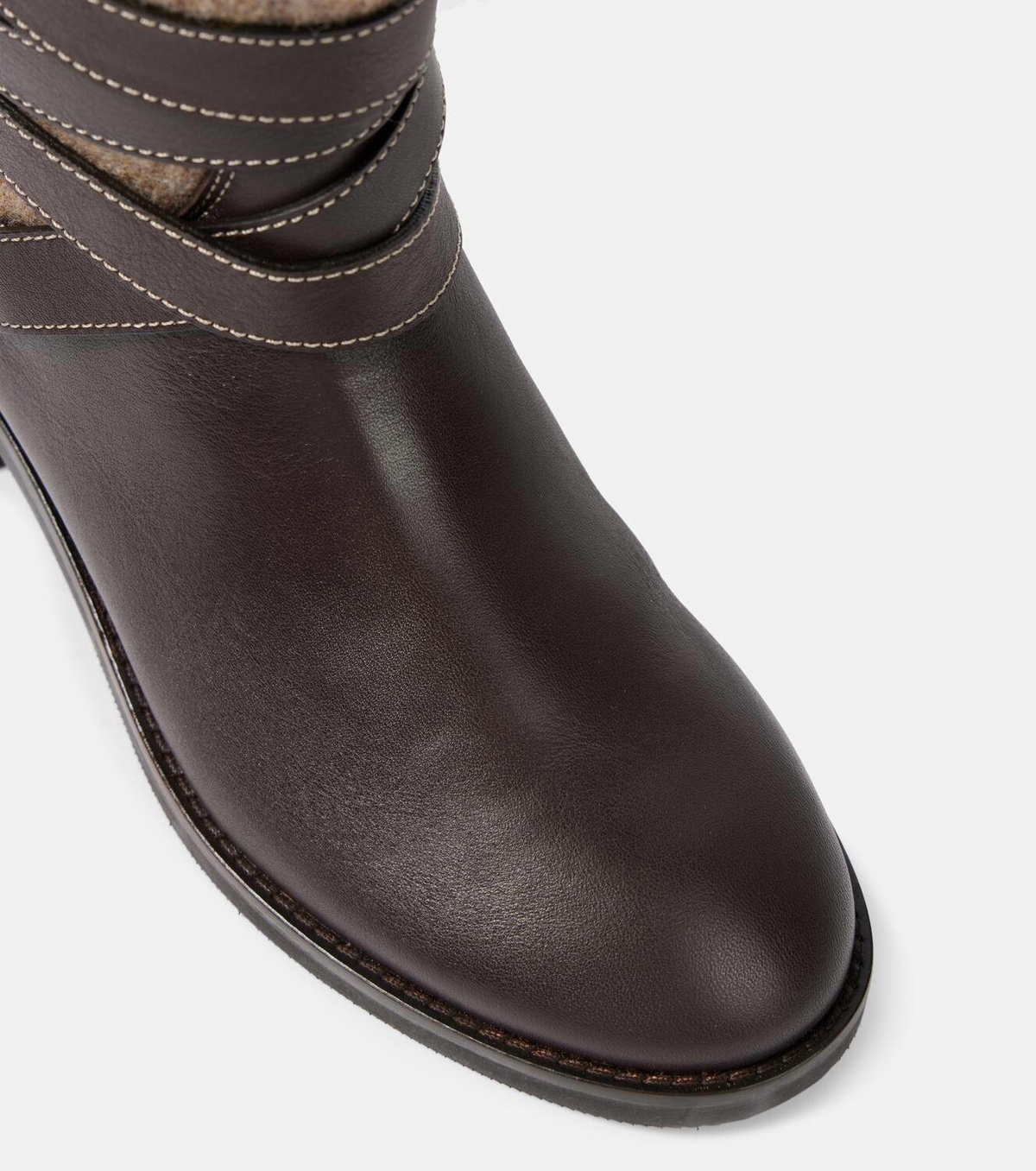 See By Chloé Anim leather-trimmed knee-high boots