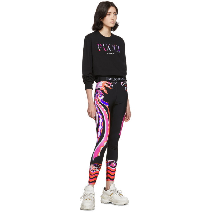 Shop Emilio Pucci Logo Leggings Pants by niji_7colors