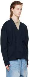 meanswhile Navy Double-Breasted Cardigan