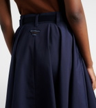 Prada Belted poplin midi skirt